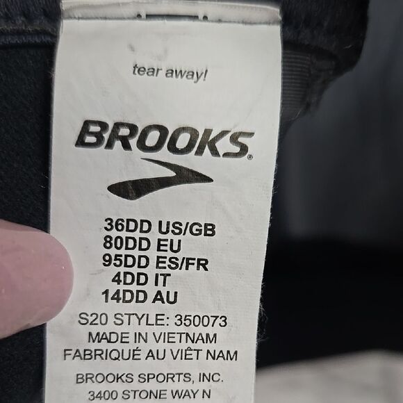 Brooks Dare Racerback Run Sports Bra 2.0 Women's 36DD High Impact Fitness Active - Picture 7 of 7